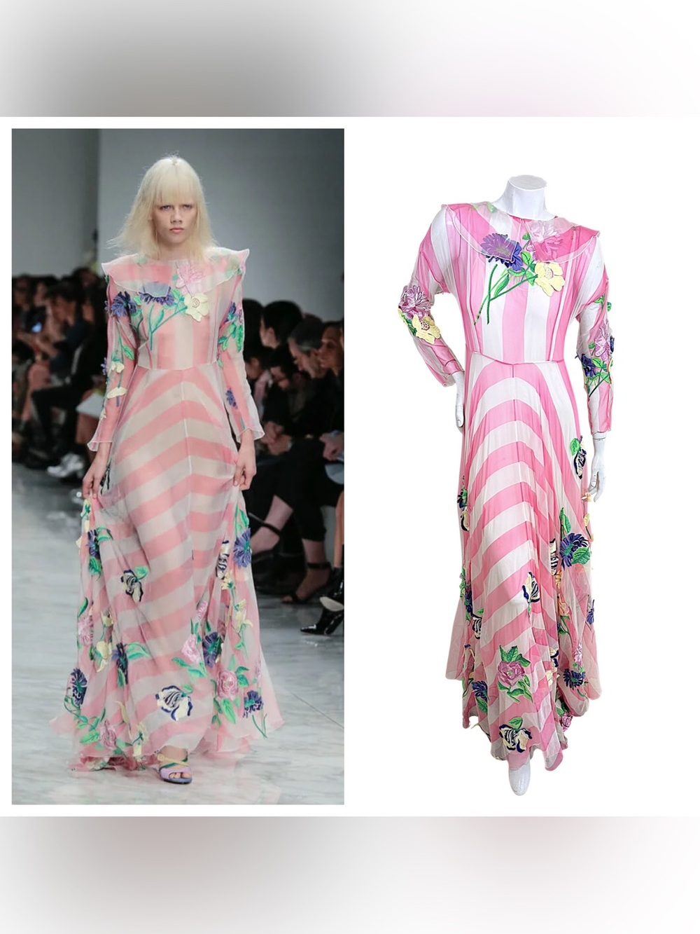 NWT Blumarine SS16 Runway Look 21 Embroidered Gown IT 40
